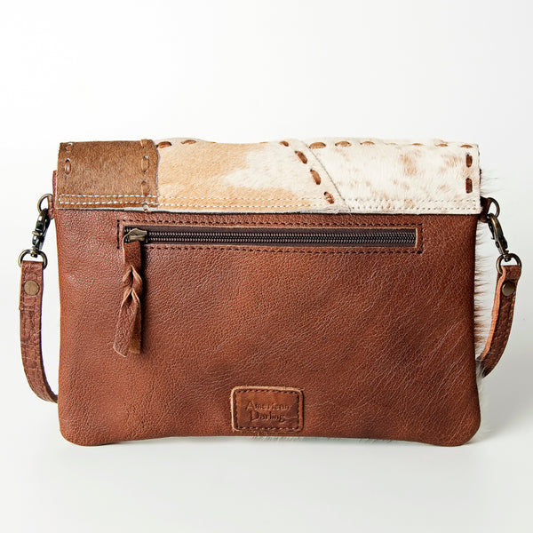 ADBG613 American Darling Turquoise Concho & Hair-On Cowhide Western Leather Envelope Bag