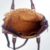 ADBG615 American Darling Handcrafted Western Leather Tote Bag with Buck Stitching