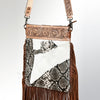 ADBG649 American Darling Hand Tooled Floral & Hair-On Cowhide Western Large Cross body Bag
