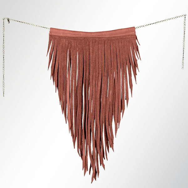 ADJW102 Western Fringe Chain Accessory - Genuine suede Statement Piece