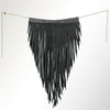 ADJW102B Western Fringe Chain Accessory - Genuine Black suede Statement Piece
