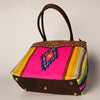 ADBGA151 American Darling Floral Tooled Leather & Woven Saddle Blanket Tote Bag