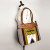 ADBGA151 American Darling Floral Tooled Leather & Woven Saddle Blanket Tote Bag