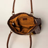 ADBGA151 American Darling Floral Tooled Leather & Woven Saddle Blanket Tote Bag