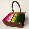 ADBGA151 American Darling Floral Tooled Leather & Woven Saddle Blanket Tote Bag