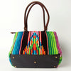 ADBGA151 American Darling Floral Tooled Leather & Woven Saddle Blanket Tote Bag
