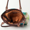 ADBGA151 American Darling Floral Tooled Leather & Woven Saddle Blanket Tote Bag