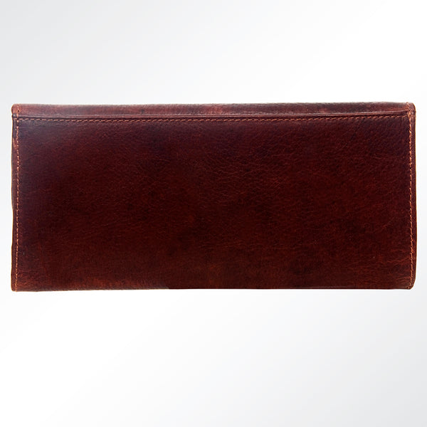 ADBGM102 Western Floral Tooled Leather Wallet - Boho Rodeo Clutch