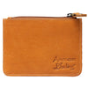 ADBGM121 Handwoven Leather Coin Pouch - Distressed Basketweave Zip Wallet