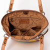 ADBG617B American Darling Hand Tooled Floral & Saddle Blanket Western Leather Tote Bag
