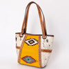 ADBG617B American Darling Hand Tooled Floral & Saddle Blanket Western Leather Tote Bag