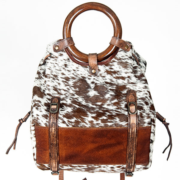 ADBG618 American Darling Hair-On Cowhide Western Leather Tote Bag with Drawstring