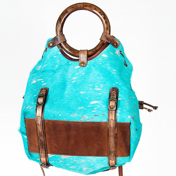 ADBG618 American Darling Hair-On Cowhide Western Leather Tote Bag with Drawstring