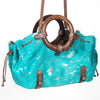 ADBG618 American Darling Hair-On Cowhide Western Leather Tote Bag with Drawstring
