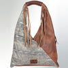 ADBG619A American Darling Handcrafted Western Leather Hobo Bag with Fringes