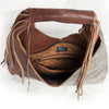 ADBG619A American Darling Handcrafted Western Leather Hobo Bag with Fringes