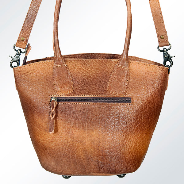 ADBG621B American Darling Hand Tooled Floral Western Leather Tote Bag