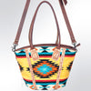 ADBG621C American Darling Hand Tooled & Saddle Blanket Western Leather Tote Bag