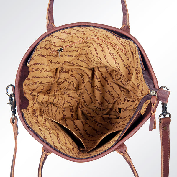 ADBG621C American Darling Hand Tooled & Saddle Blanket Western Leather Tote Bag