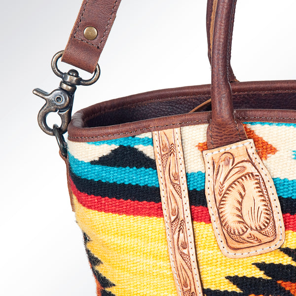 ADBG621C American Darling Hand Tooled & Saddle Blanket Western Leather Tote Bag