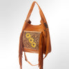 ADBG622 American Darling Hand Tooled Floral & Buck Stitched Western Leather Hobo Bag