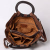 ADBG623 American Darling Hand Tooled Floral & Hair-On Cowhide Western Cross body Bag