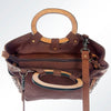 ADBG623 American Darling Hand Tooled Floral & Hair-On Cowhide Western Cross body Bag