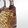 ADBG623 American Darling Hand Tooled Floral & Hair-On Cowhide Western Cross body Bag