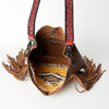 ADBG624 American Darling Hand Tooled Floral & Saddle Blanket Western Messenger Bag