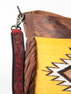 ADBG624 American Darling Hand Tooled Floral & Saddle Blanket Western Messenger Bag
