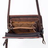 ADBG485 Multicolor Southwestern Wool Organizer Bag with Leather Trim & Crossbody Strap