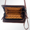 ADBG485 Southwestern Wool Organizer Bag with Leather Trim & Crossbody Strap