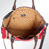 ADBG632 American Darling Hand Woven Saddle Blanket Western Leather Tote Bag