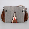 ADBG236 American Darling Western Cross body Bag Hand-Tooled Leather & Saddle Blanket