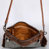 ADBG236 American Darling Western Cross body Bag Hand-Tooled Leather & Saddle Blanket