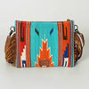 ADBG236 American Darling Western Cross body Bag Hand-Tooled Leather & Saddle Blanket