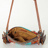 ADBG236 American Darling Western Cross body Bag Hand-Tooled Leather & Saddle Blanket