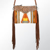 ADBG236 American Darling Western Cross body Bag Hand-Tooled Leather & Saddle Blanket
