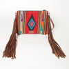 ADBG236 American Darling Western Cross body Bag Hand-Tooled Leather & Saddle Blanket