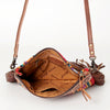 ADBG236 American Darling Western Cross body Bag Hand-Tooled Leather & Saddle Blanket