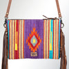 ADBG236 American Darling Western Cross body Bag Hand-Tooled Leather & Saddle Blanket