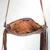 ADBG236 American Darling Western Cross body Bag Hand-Tooled Leather & Saddle Blanket