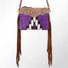 ADBG236 American Darling Western Cross body Bag Hand-Tooled Leather & Saddle Blanket
