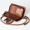 ADBG485 Southwestern Wool Organizer Bag with Leather Trim & Geometric Pattern