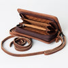 ADBG485 Southwestern Wool Organizer Bag with Leather Trim & Geometric Pattern