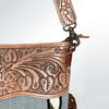 ADBG510 American Darling Hand Tooled Floral & Hand Woven Saddle Blanket Large Cross Body Bag