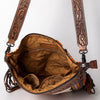 ADBG510 American Darling Hand Tooled Floral & Hand Woven Saddle Blanket Large Cross Body Bag