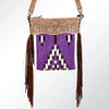 ADBG510 American Darling Hand Tooled Floral & Hand Woven Saddle Blanket Large Cross Body Bag