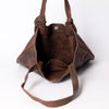 ADBGM119 Genuine Leather Fringe Tote - Western Knotted Strap Shoulder Bag