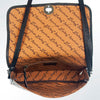 LC-ADBGZ342 Horse Tooled Leather Crossbody Bag - Genuine Brown Leather with Hair-On Cowhide Sides